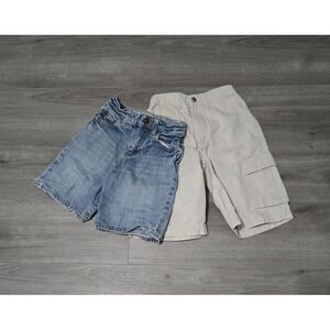 Lot Of 2 Oshkosh Kids Shorts Size 7‎ Blue And Khaki Shorts